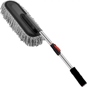 Super Soft Microfiber Car Duster Exterior with Extendable Handle, Car Brush Duster for Car Cleaning